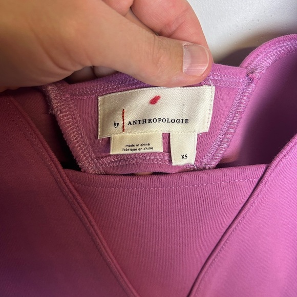 NWT Anthropologie Size XS Crystal Fringe Beaded Stretch Crop Tank Top Purple - Picture 10 of 14